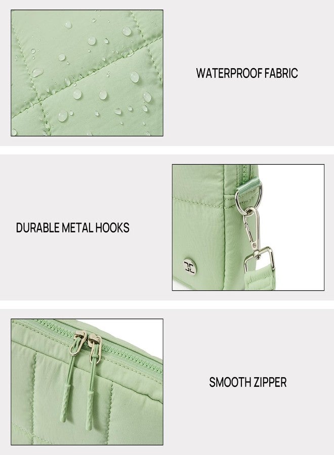 Telena Crossbody Bags for Women Crossbody Purse Lightweight Puffer Shoulder Bag for Travel Aqua Green - Image 4