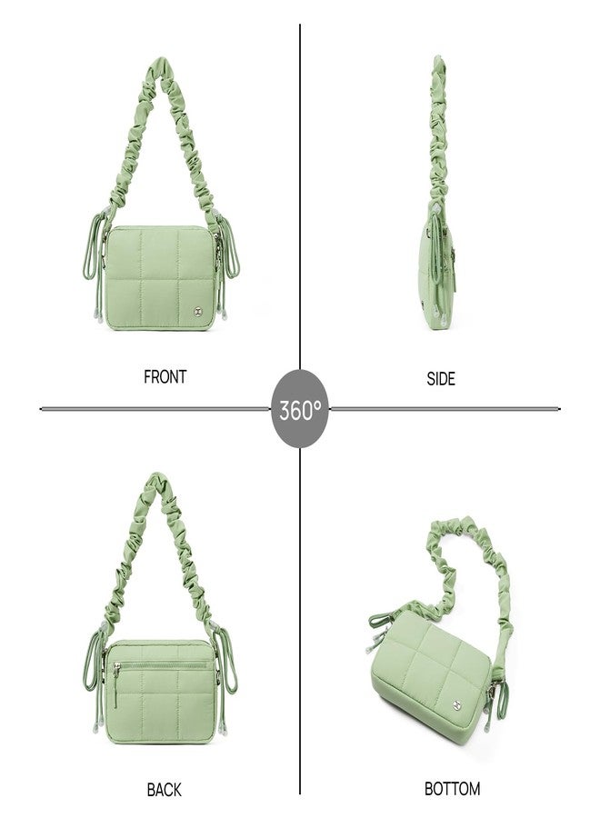 Telena Crossbody Bags for Women Crossbody Purse Lightweight Puffer Shoulder Bag for Travel Aqua Green - Image 5