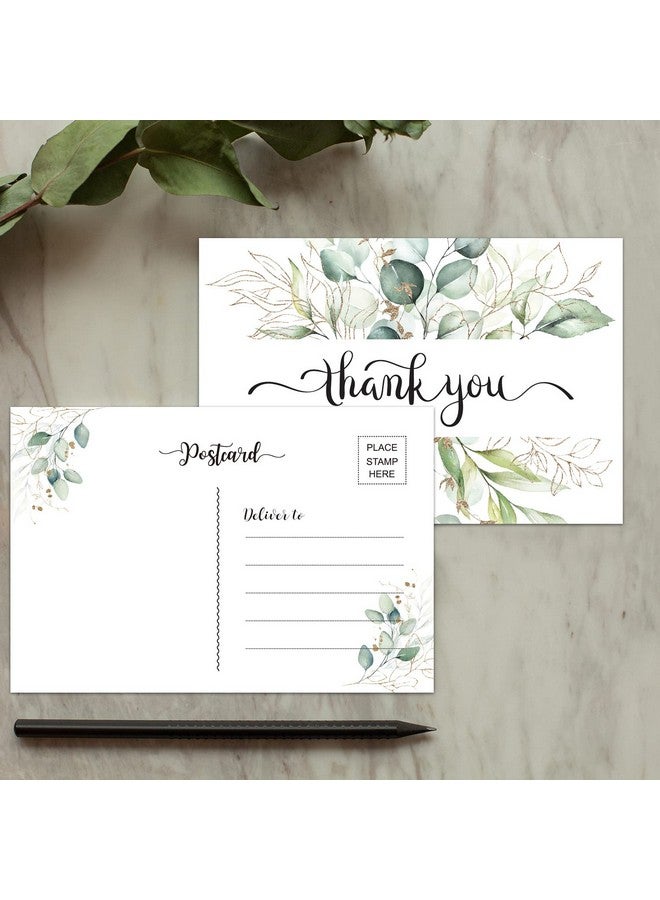 EKSPLODI 50 Thank You Postcards, Rustic Greenery, Thank You Note Card For Weddings, Receptions, Baby Or Bridal Showers, Birthdays, Parties,Holiday, Retirement. - Image 5