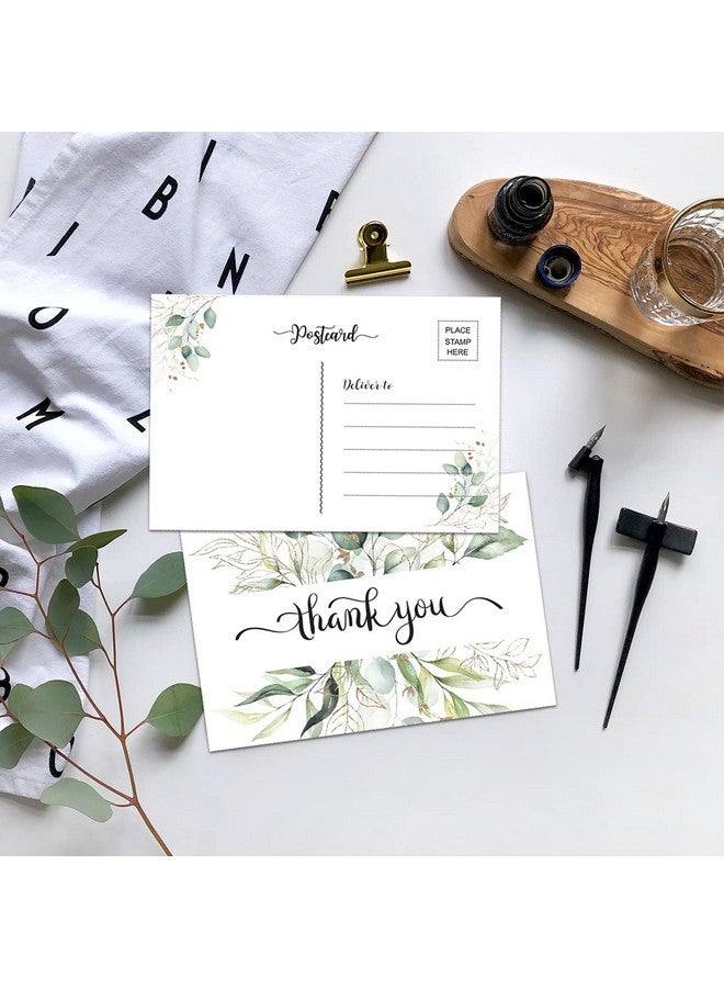EKSPLODI 50 Thank You Postcards, Rustic Greenery, Thank You Note Card For Weddings, Receptions, Baby Or Bridal Showers, Birthdays, Parties,Holiday, Retirement. - Image 4