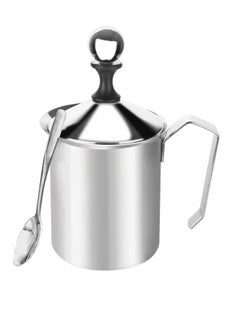 Y&D Manual Milk Frother, 14-Ounce/400ml,304 Stainless Steel Hand Pump Foamer, Handheld Frothing Pitchers DIY Fancy Coffee Cream Foamer Creamer  - Image 1