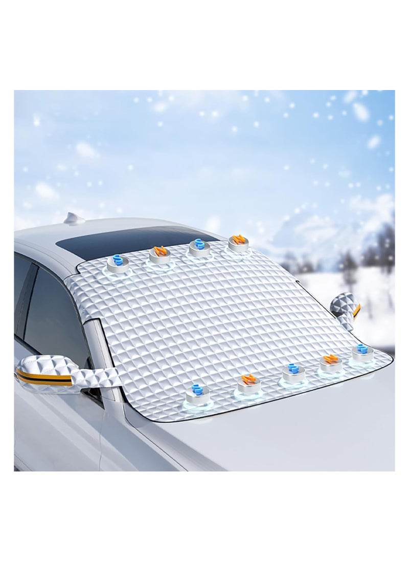 Smart Innovation - Protect Your Car From All Weather Conditions With This Sun Shade Windshield Snow Cover, Waterproof, UV Heat proof & Snow Resistant 57.5x46.5 Inches - Image 1