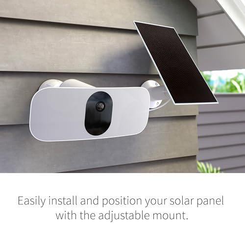 Arlo Solar Panel Charger Black Arlo Certified Accessory Weather Resistant Easy Install 2025 Released Works with Essential Series Go 2 Pro 345S66 XL Ultra Series Wireless Floodlights - Image 3
