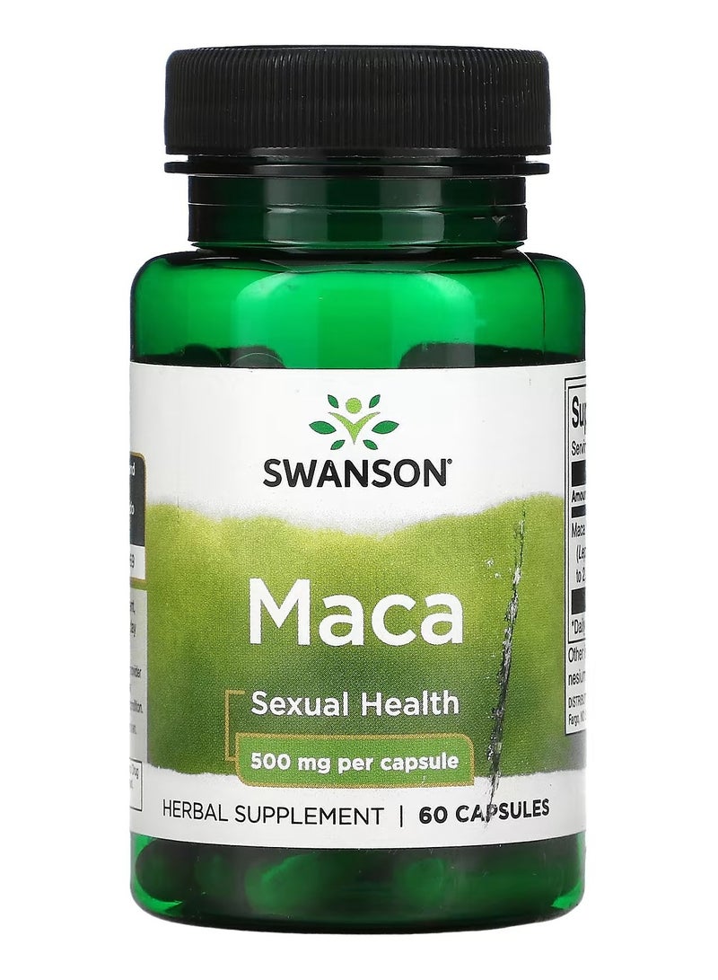 سوانسون، ماكا، 500 ملغ، 60 كبسولة