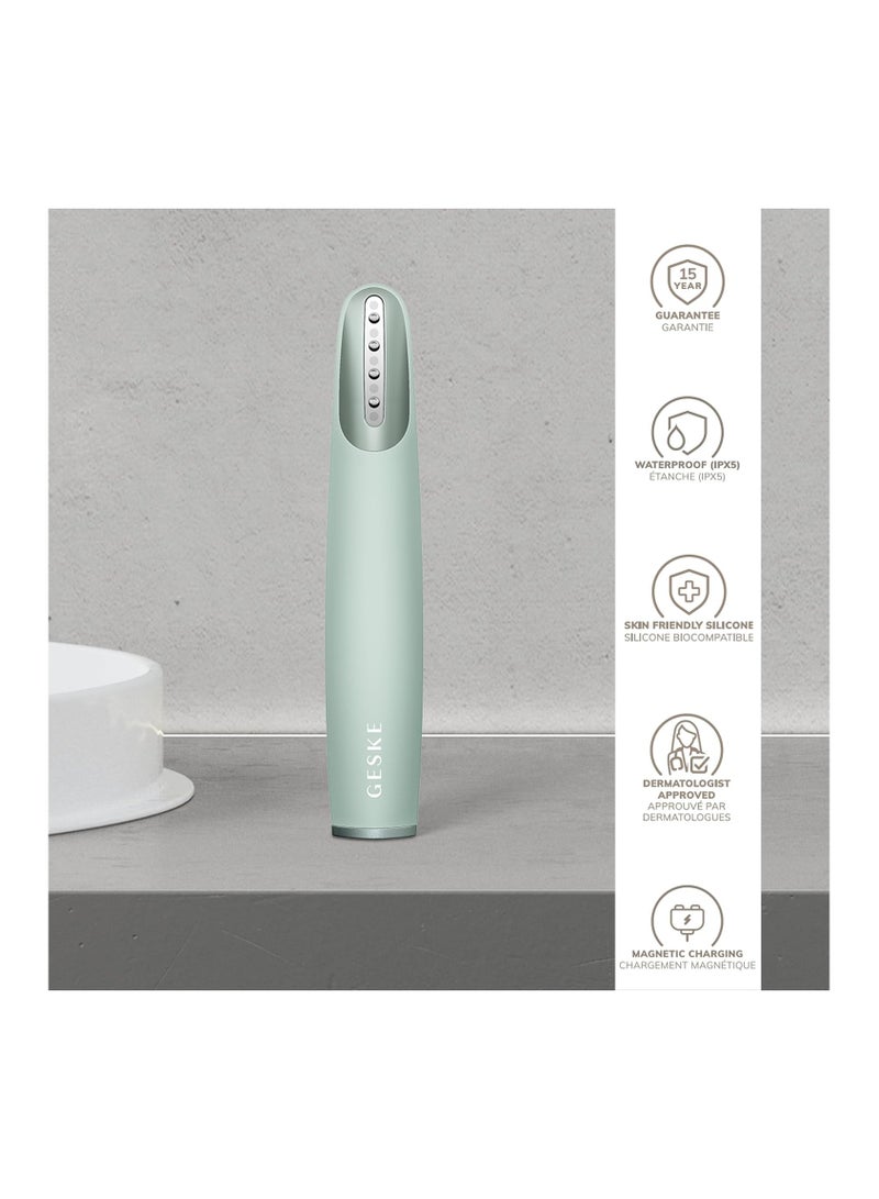 GESKE Skin Firming Wall | 7 in 1 | Anti-Ageing | Microcurrent Facelift | Reduces Aging | Advanced Facial Firmer | Red LED Light Technology, Green - Image 5