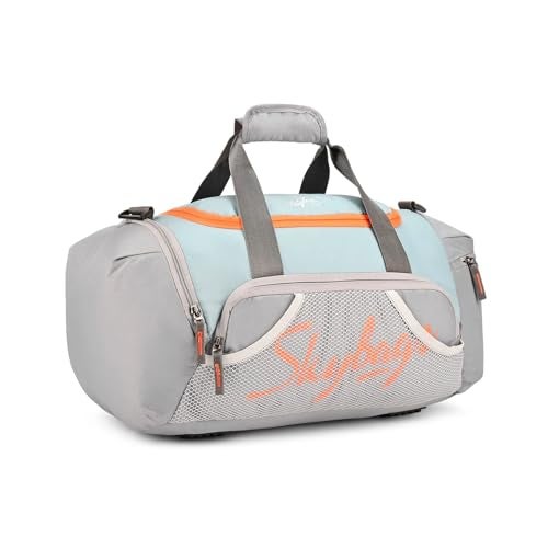 Skybags Athletix Unisex Gym Duffle Bag | 28L Travel Duffel for Men & Women | Lightweight Sports & Fitness Bag with Shoulder Strap (Grey) - Image 2