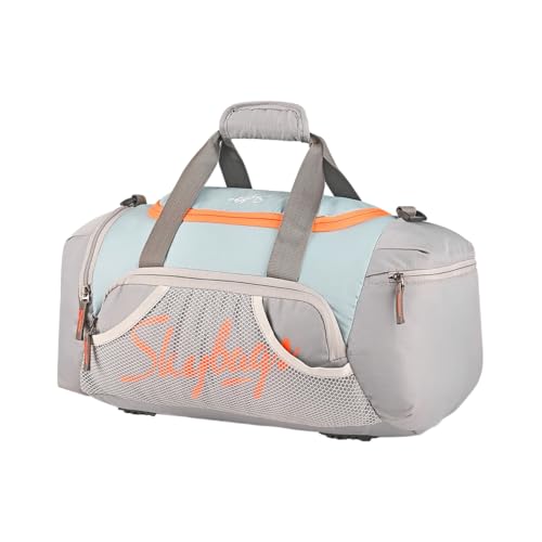 Skybags Athletix Unisex Gym Duffle Bag | 28L Travel Duffel for Men & Women | Lightweight Sports & Fitness Bag with Shoulder Strap (Grey) - Image 4