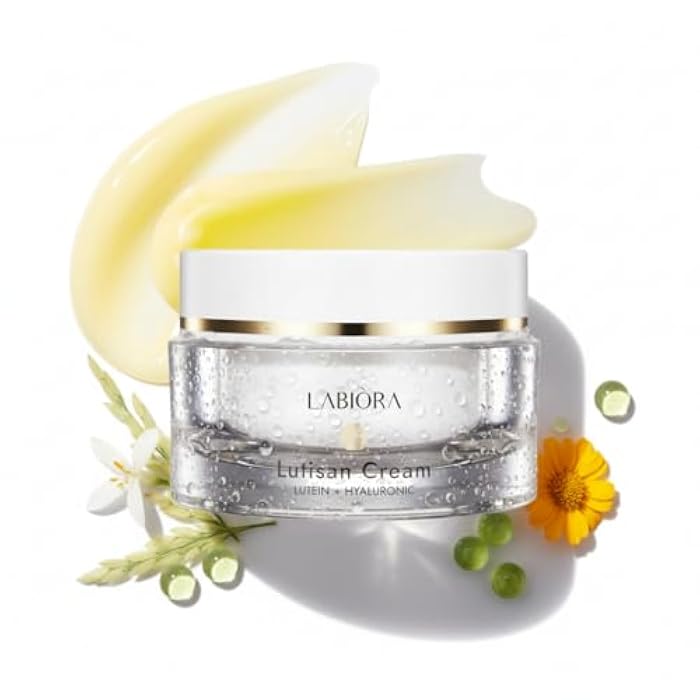 LABIORA Lutisan Facial Moisturizer - Lutein, Niacinamide & Natural Extracts Daily Cream for Face with Soothing & Cooling Care with Hydration, and Gentle Skin Support K-Beauty (1.69 fl. oz/50ml) - Image 1
