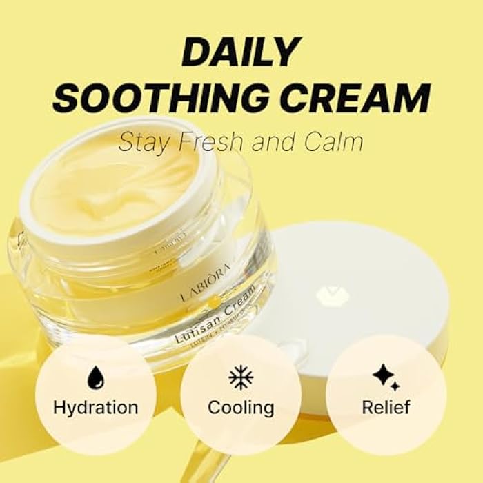 LABIORA Lutisan Facial Moisturizer - Lutein, Niacinamide & Natural Extracts Daily Cream for Face with Soothing & Cooling Care with Hydration, and Gentle Skin Support K-Beauty (1.69 fl. oz/50ml) - Image 4