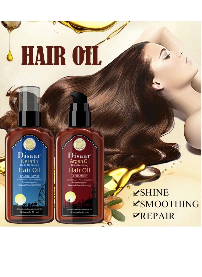 Disaar - Daily hair care oil repair hair damage keratin argan 120ml - Image 1