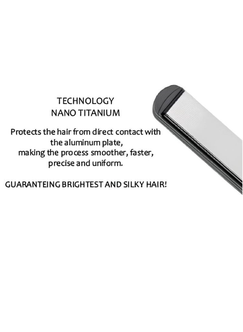 ليز مكواة فرد الشعر الاحترافية الفاخرة من ليز من التيتانيوم - مكواة فرد شعر عالية الحرارة بدرجة حرارة 480 درجة فهرنهايت، مناسبة للاستخدام في الصالونات، لتصفيف الشعر بشكل أنيق وناعم - Image 4