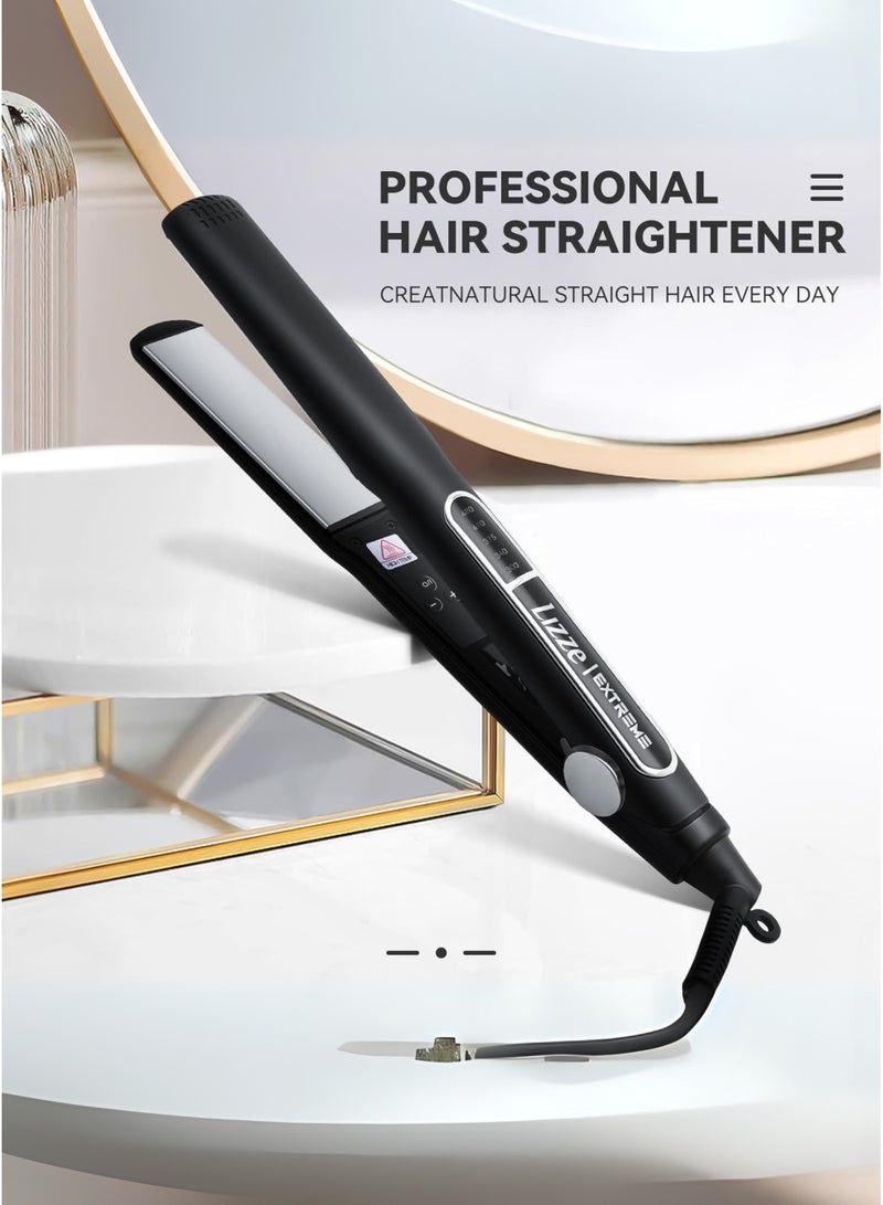 ليز مكواة فرد الشعر الاحترافية الفاخرة من ليز من التيتانيوم - مكواة فرد شعر عالية الحرارة بدرجة حرارة 480 درجة فهرنهايت، مناسبة للاستخدام في الصالونات، لتصفيف الشعر بشكل أنيق وناعم - Image 3