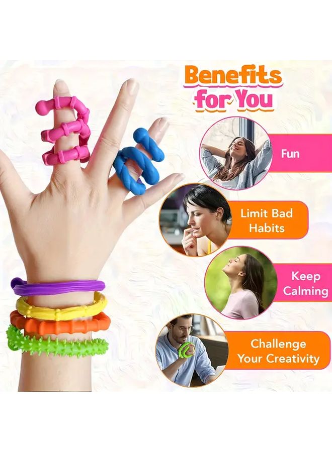 Set Of 6 Reversible Texture Sensory Sticks Lightweight Focus Aid Tactile Toy Gift - Image 5