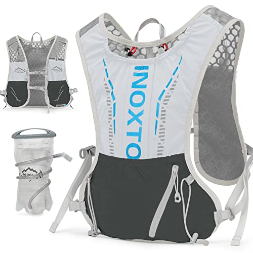 INOXTO Hydration Vest Backpack,Lightweight Insulated Pack with 1.6L Water Bladder Bag Daypack for Hiking Trail Running Cycling Race Marathon for Women Men - Image 1