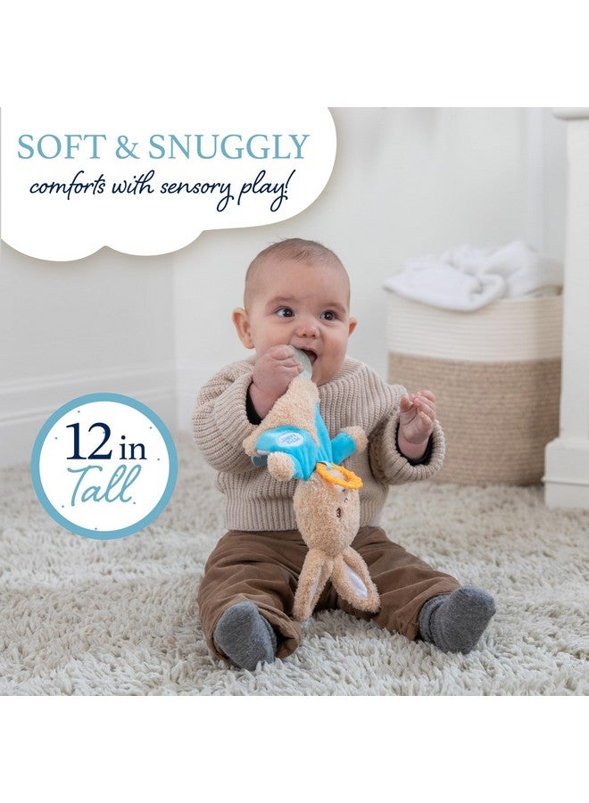 KIDS PREFERRED Beatrix Potter Peter Rabbit Flat Sensory Blanky Interactive Baby Teether Toy with Crinkle Sounds, Soft Textures, Bright Colors, and BPA-Free Materials for Safe and Fun Sensory Play - Image 3