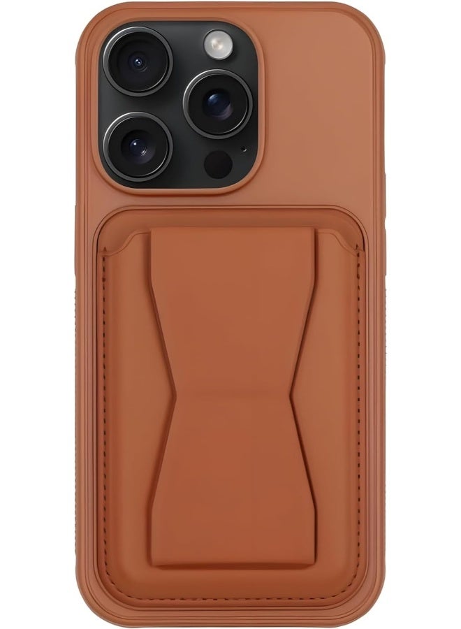 Mlbose iPhone 13 Pro Case Cover Shockproof Back Card Storage & built-in Kickstand Case PU leather for a stylish look Back Cover For iPhone 13 Pro 6.1-inch - Image 3