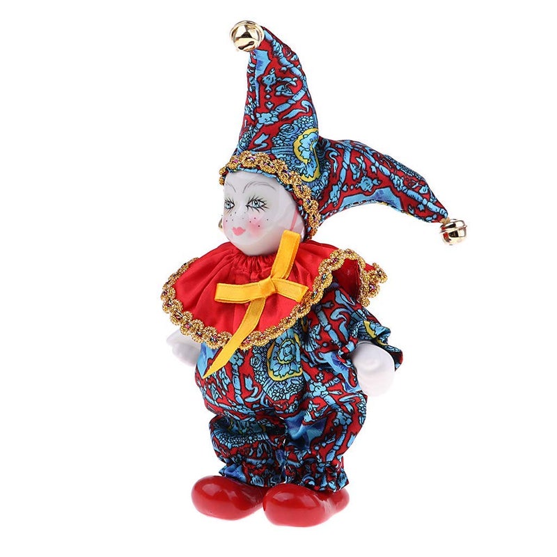 FRECI Clown Doll Angle Model Porcelain Triangel Doll for Halloween Decoration Ornaments Home Table Desk Top Decor 6inch - B - Image 5