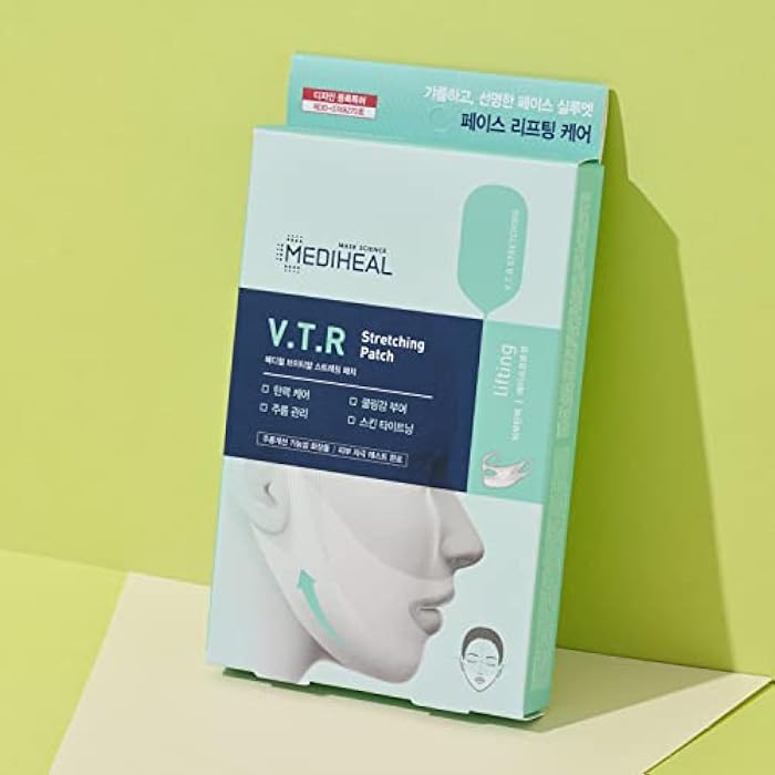 Mediheal V.T.R Stretching Patch 1 pack (4pcs) - High Adhesive Tension Intensive Face Lifting and Tightening Band Mask Sheet, Anti-Aging, Prevents Double Chin for Sagging Skin, Firming and Elasticity - Image 3