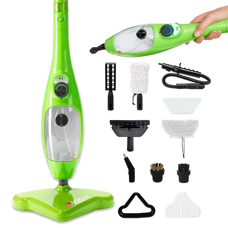 H2O X5 Steam Mop & Handheld Steam Cleaner | 5-in-1 Floor Steamer | Hardwood, Tile & Laminate Cleaner | Carpet Glider Included | Grout, Window & Garment Attachments - Image 1