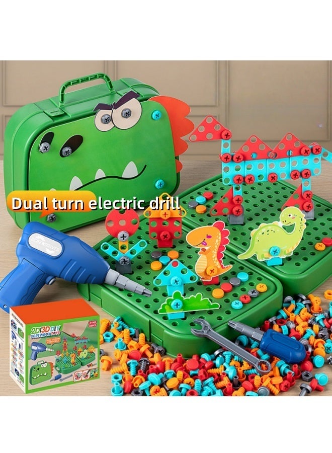 MLADEN Drill Design Puzzle Constructions Toys – 450 Pcs Electric Drill Creative Screwdriver Building Take Apart Blocks STEM Educational Set With Storage Box For 3 4 5 6 7 8 Ages Kids Boys - Image 4