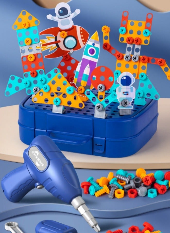 MLADEN Drill Design Puzzle Constructions Toys – 450 Pcs Electric Drill Creative Screwdriver Building Take Apart Blocks STEM Educational Set With Storage Box For 3 4 5 6 7 8 Ages Kids Boys - Image 5
