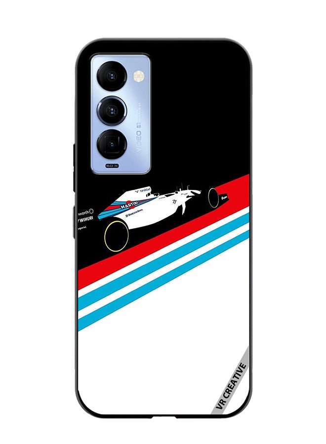 VR CREATIVE Protective Case Cover For Tecno Camon 18/18 P Martini Formula 1 Design Multicolour - Image 1