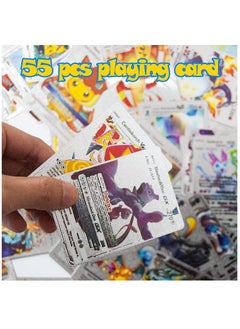 Pokemon Silver Pokemon Cards Set (55 pcs) - Including Vmax Rares V Series GX EX Rares Charizard Common Cards ( Random pic on cards box cover)  - Image 5