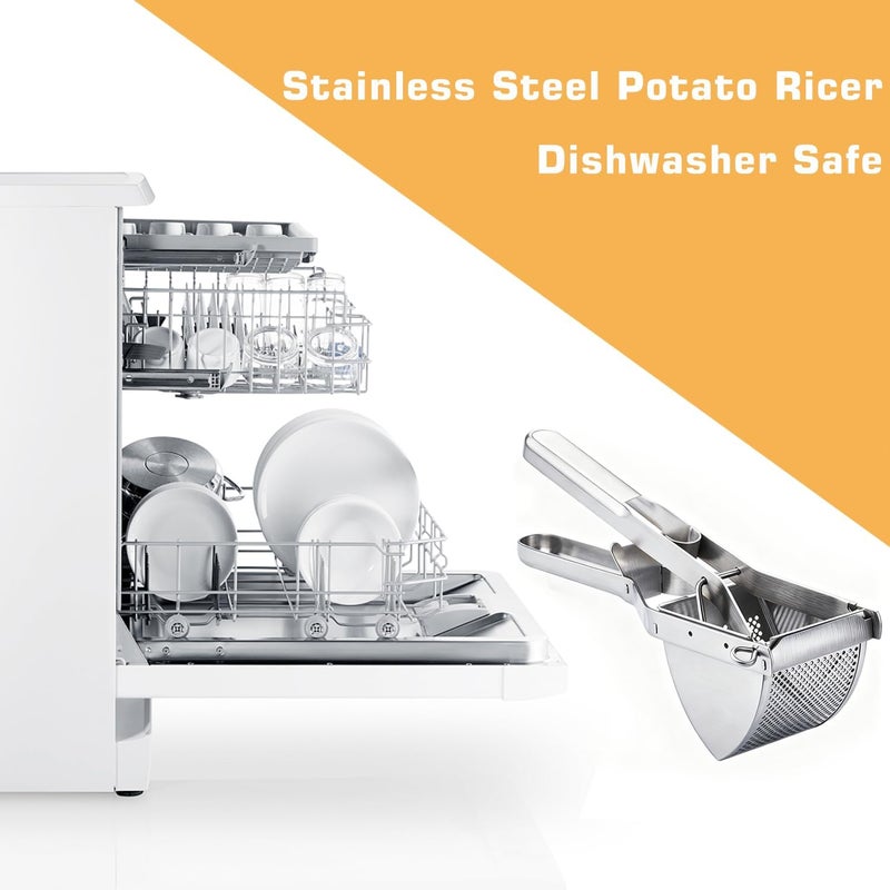 AIDOIT Potato Ricer, Large 22oz Potato Ricer Stainless Steel Potato Masher Heavy Duty for Perfect Fluffy Mashed Potatoes - Image 5