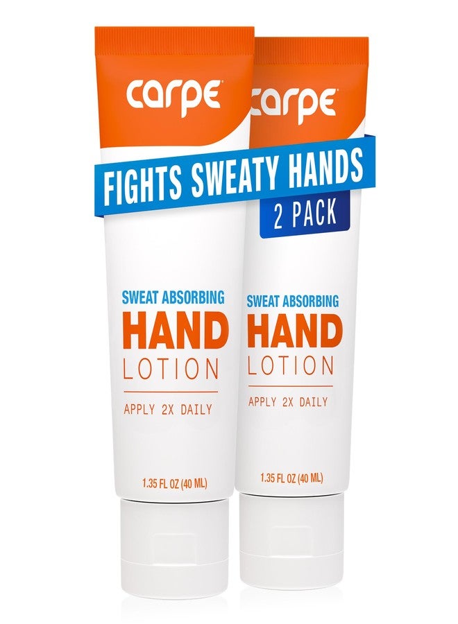 Carpe Sweat Absorbing Hand Lotion (Pack of 2, A dermatologist-recommended, non-irritating, smooth lotion that helps stop hand sweat, great for hyperhidrosis or excessive sweat (Original Eucalyptus - Image 1