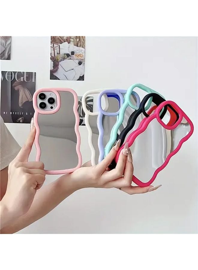 حافظة هاتف آيفون XR بمكياج وردي أحمر دوبامين طازج مع مرآة - Image 1