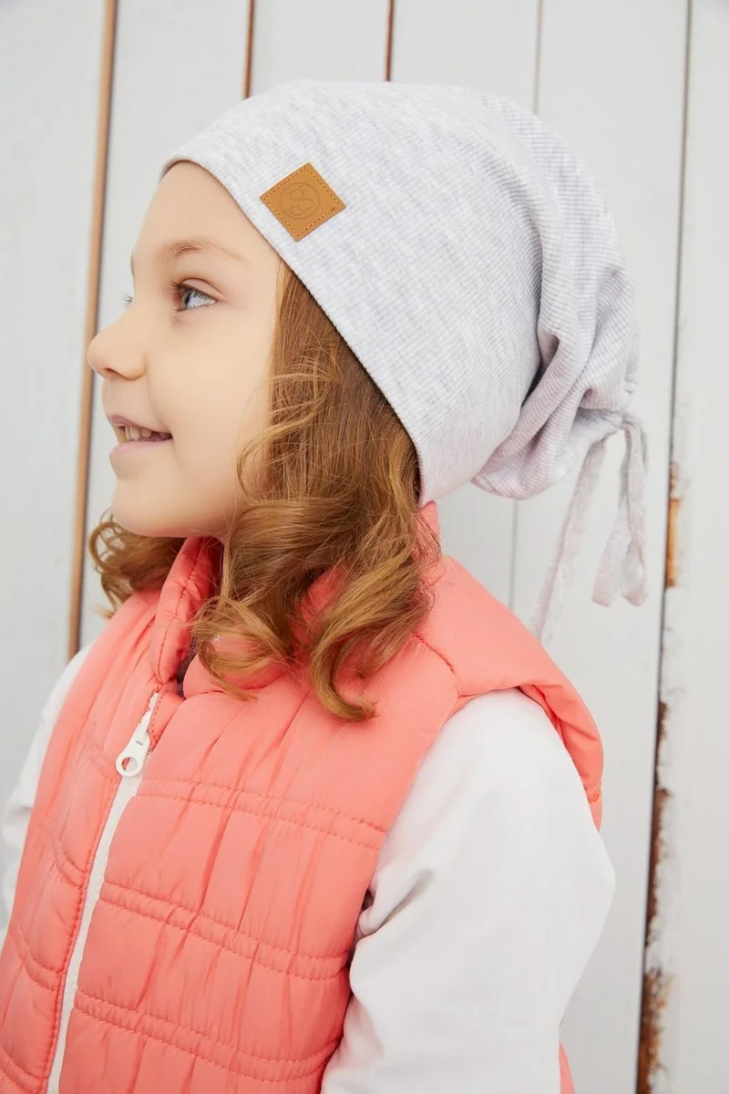 Babygiz Girl's Melange Hat Beanie Handmade Cotton Camisole