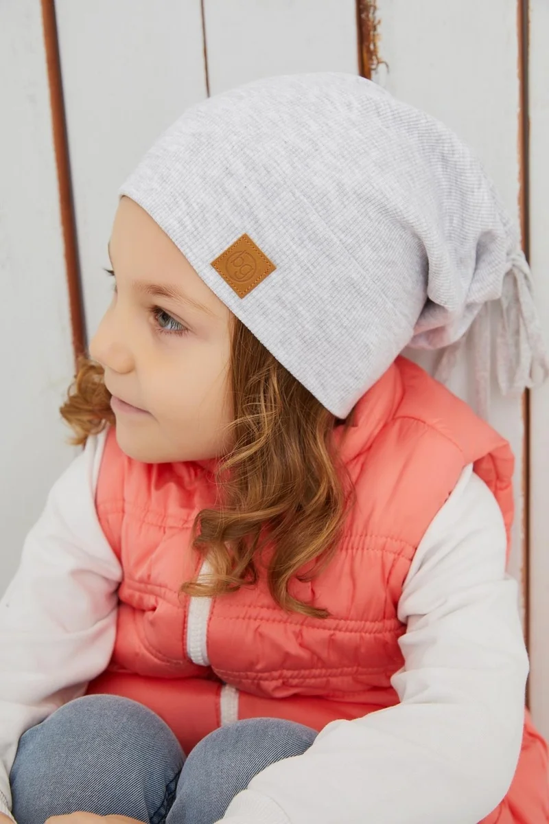 Babygiz Girl's Melange Hat Beanie Handmade Cotton Camisole