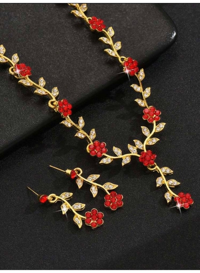 JewelryPalace Amazing Trendy Women's Zirconia Necklace And Earrings Jewellery Set  - Image 2
