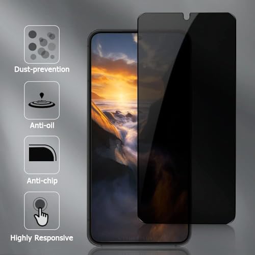 STP FEEL® Premium Grade Privacy Tempered Glass Screen Protector Guard Compatible For Oneplus Nord CE 3 lite/Realme N55 / C55 (6.72 Inch, Pack of 1) Full Edge to Edge Coverage Anti-Spy - Image 3