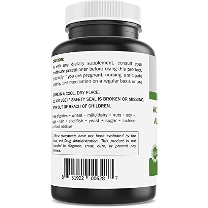 Brieofood Acetyl L-Carnitine Alpha Lipoic Acid (ALA ALC) 750 mg 120 Capsules - Image 4