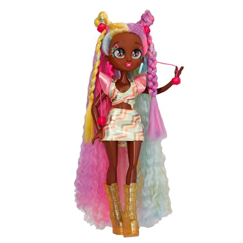 IMC Toys VIP Girls Hair Makeover Evelyn Fashion Doll with 11 Colorful Long Styling Hair and 5 Accessories Fashion Toy Girls and Boys Ages 5 and Up 10 Inch Doll - Image 1