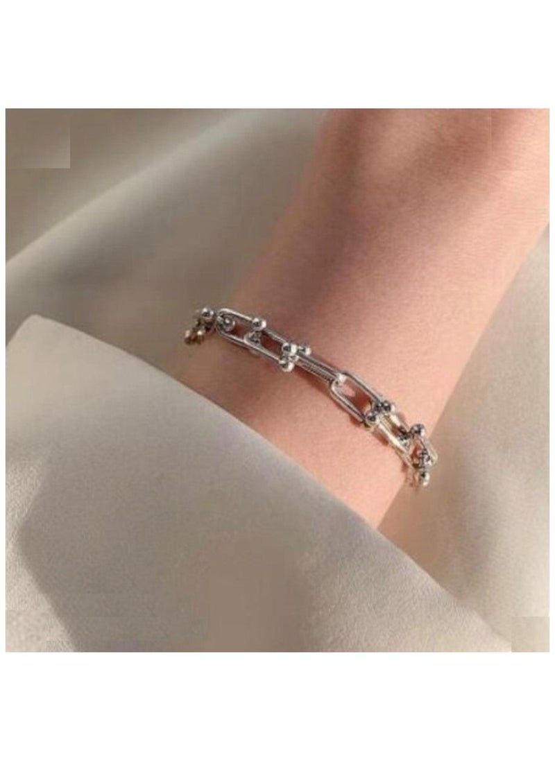 Vitalia - Elegant white gold-plated bracelet - length 20 cm - Image 1