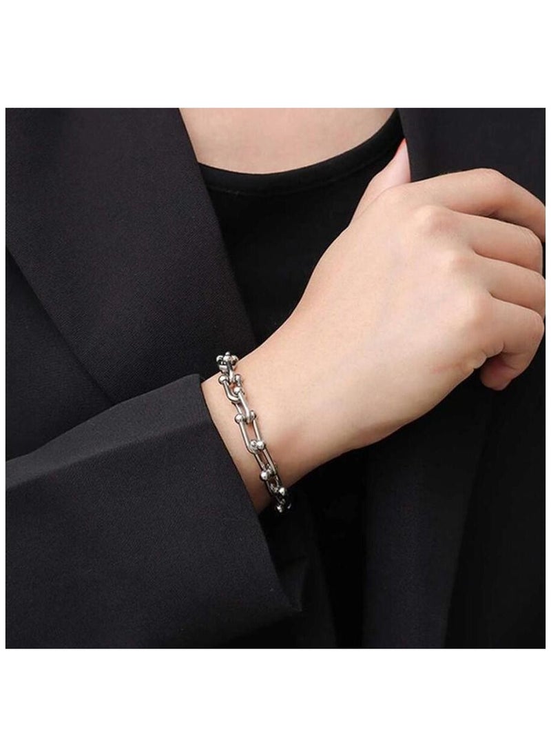Vitalia - Elegant white gold-plated bracelet - length 20 cm - Image 1