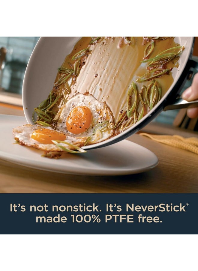 Ninja Ninja Ceramic Pro 8" Fry Pan, Non-Stick Pan, PTFE Free, Ceramic Coated, Stainless Steel Handle, Stove to Oven Safe to 660°F, All Stovetops & Induction Compatible, Black, CW30020BK  - Image 2