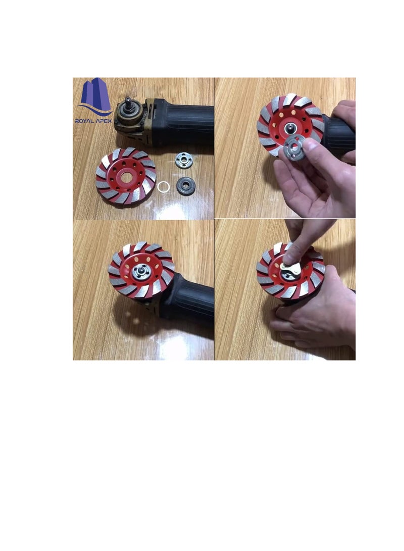 Diamond Cup-Shaped Grinding Wheels, 12-Segment Turbine Row Grinding Wheels for Angle Grinder Marble Granite Concrete Abrasive Tool Floor leveling tools. (7 Inch (180mm))  - Image 2