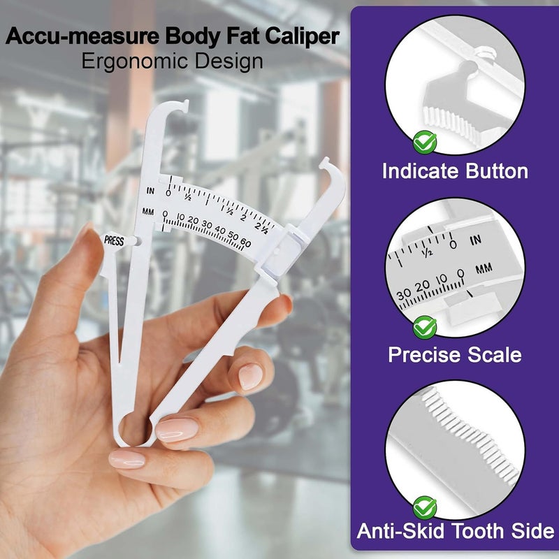 Body Fat Caliper - Handheld BMI Measurement Device - Skinfold Caliper for Men and Women - - - Image 2