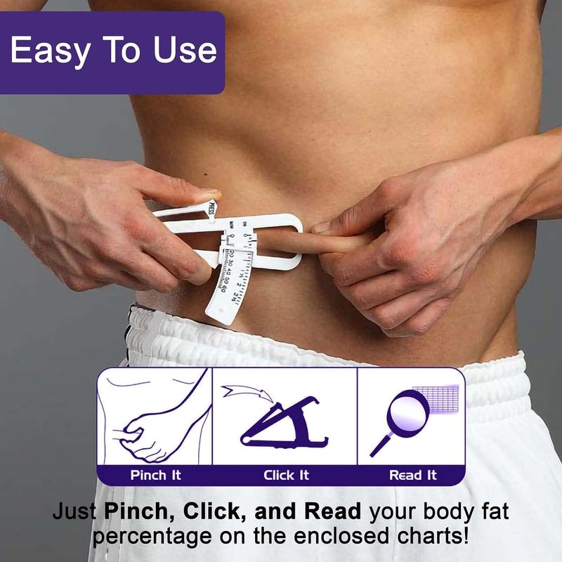 Body Fat Caliper - Handheld BMI Measurement Device - Skinfold Caliper for Men and Women - - - Image 4