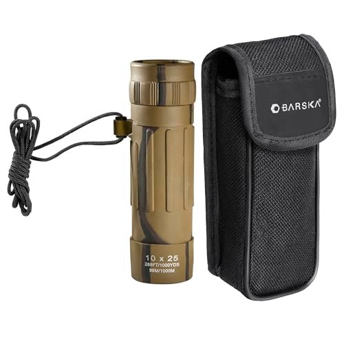 Barska 10x25 Lucid View Monocular Compact Lightweight 10x Magnification with Fully Coated Optics BK7 Roof Prism SlipResistant Rubber Armor Ideal for Travel Hiking Bird Watching - Image 1