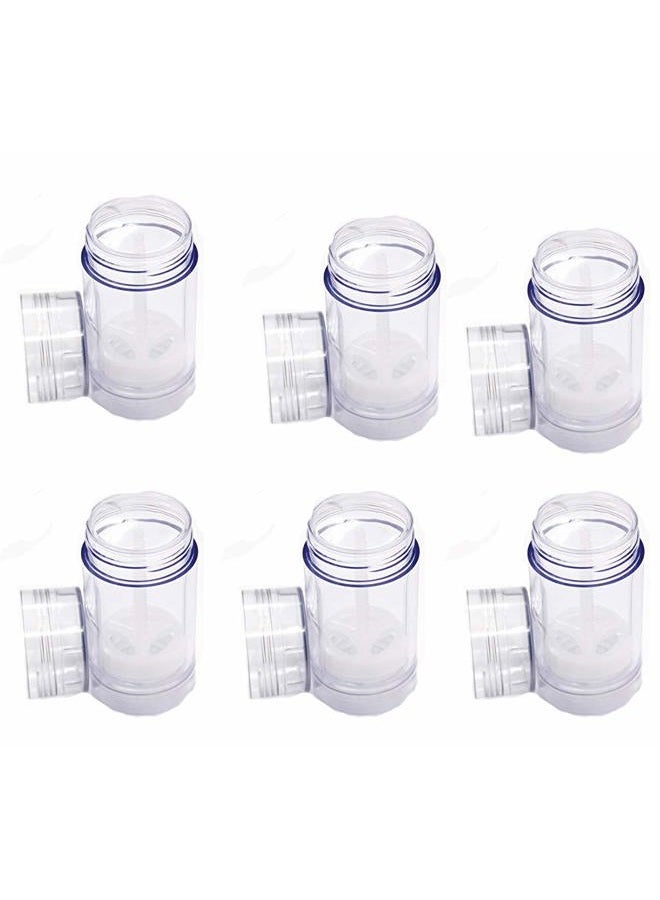 Oottati Clear Empty Plastic Round Deodorant Containers,Round Shape Bottom Filling Stick Deodorant Container Twist Up Stick Tube (C) - Image 1