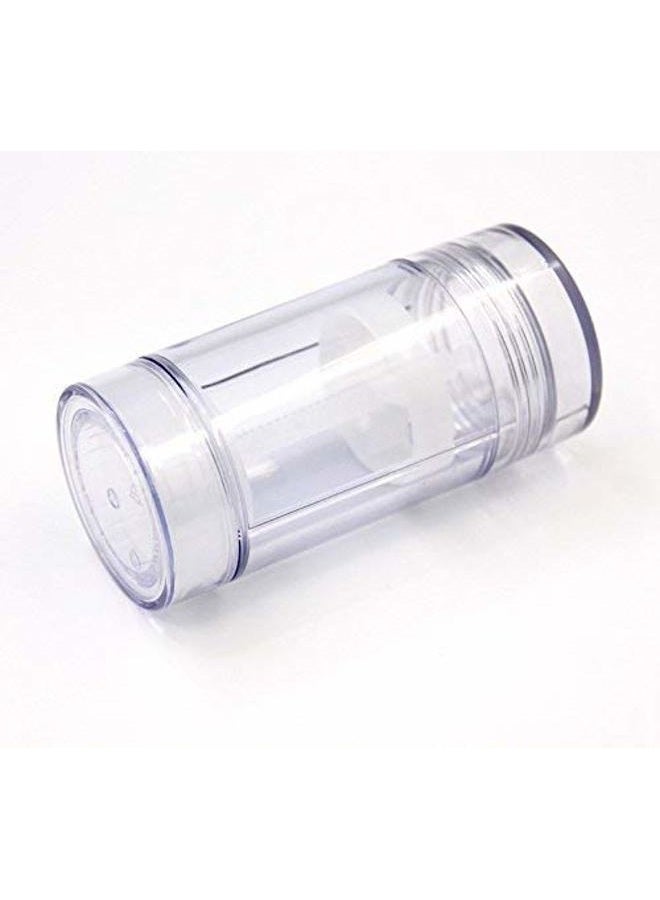 Oottati Clear Empty Plastic Round Deodorant Containers,Round Shape Bottom Filling Stick Deodorant Container Twist Up Stick Tube (C) - Image 5