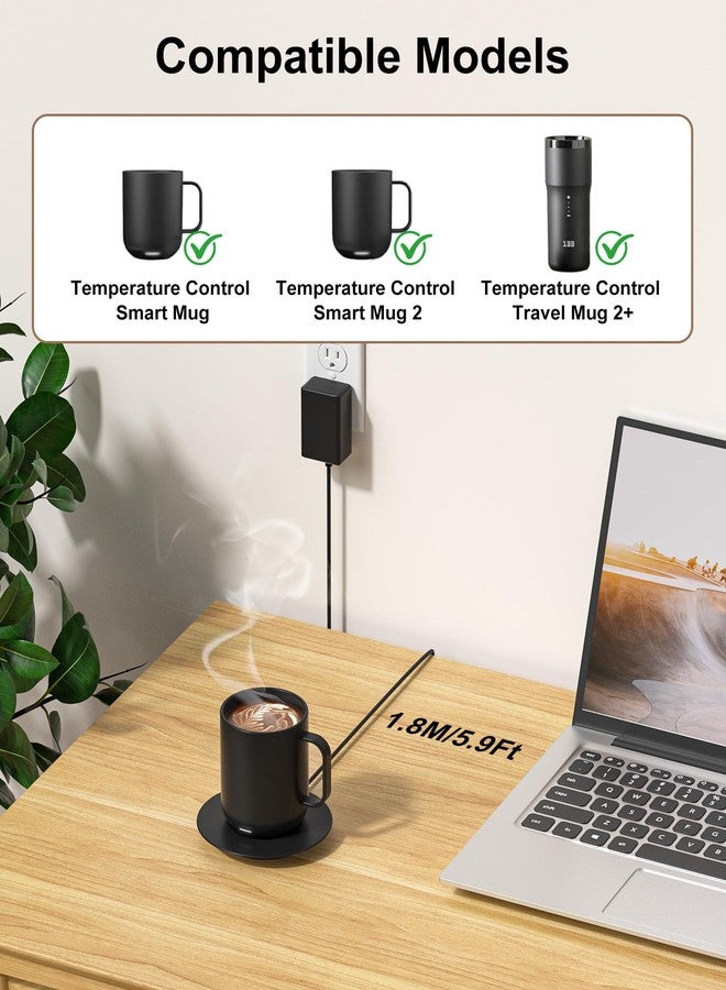 WUKUR Charging Coaster 2 Compatible with Temperature Control Mug 2 and 1, Charger Dock Base for Smart Travel Temperature Cup Accessories - Image 2
