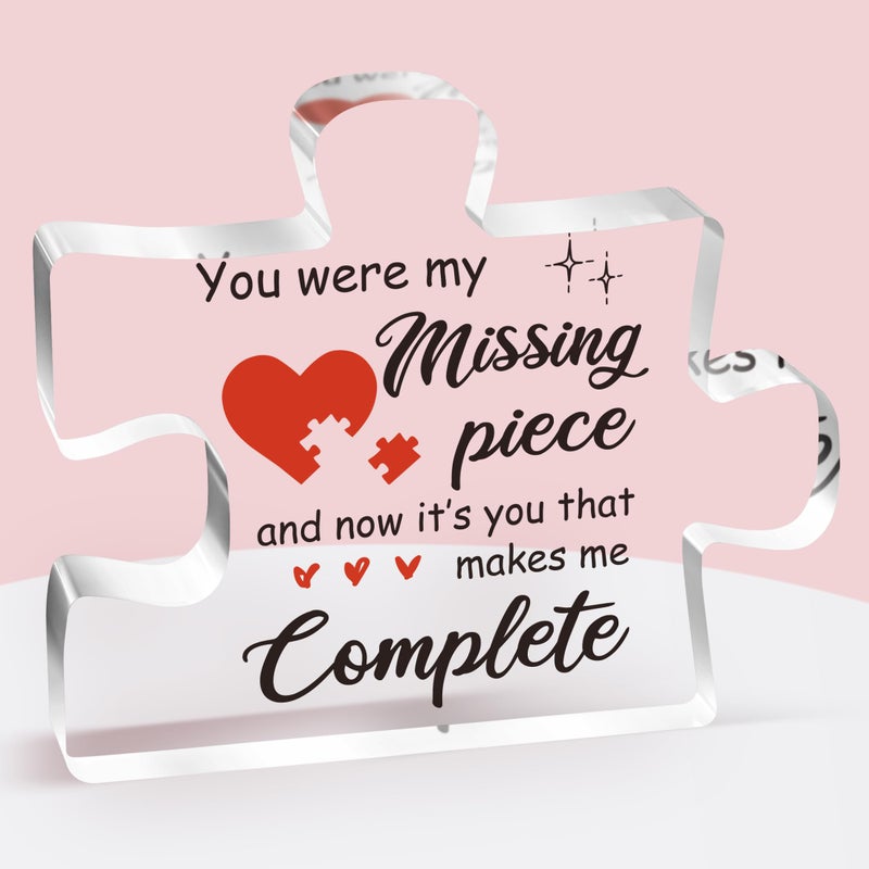 Gifts for Her  Delicate Romantic Girlfriend Birthday Gifts  Acrylic Puzzle Piece 39 x 33 Anniversary Birthday Meaningful Mothers Day Gifts for Wife HerHim Ideas
