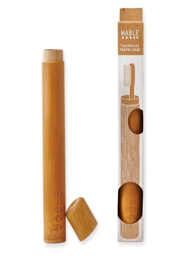 MABLE Toothbrush Travel Case | Bamboo Toothbrush Holder for Travelling and Camping | Adult Size | Natural Product - Image 1