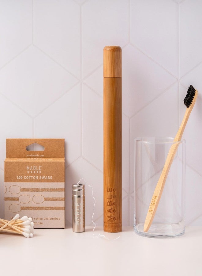 MABLE Toothbrush Travel Case | Bamboo Toothbrush Holder for Travelling and Camping | Adult Size | Natural Product - Image 5