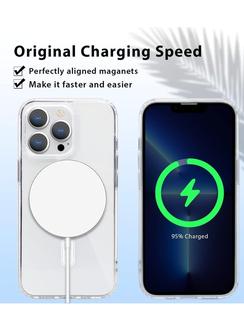 ten.tech Ten tech Magnetic Clear Case Designed for iPhone 15 pro – Compatible with MagSafe Charger, Support Magnetic Car Mount Wireless Charging, Soft Press Buttons Scratch Resistant – ten tech - Image 3